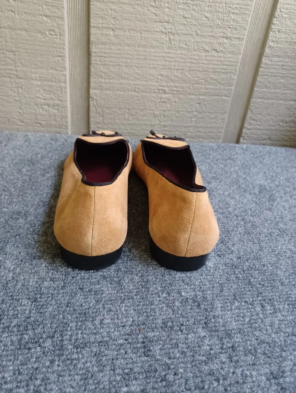 Kate Spade Devi Suede Loafers Size 10 B Women Bow Slip On In Bungalow Brown